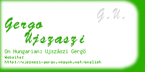 gergo ujszaszi business card